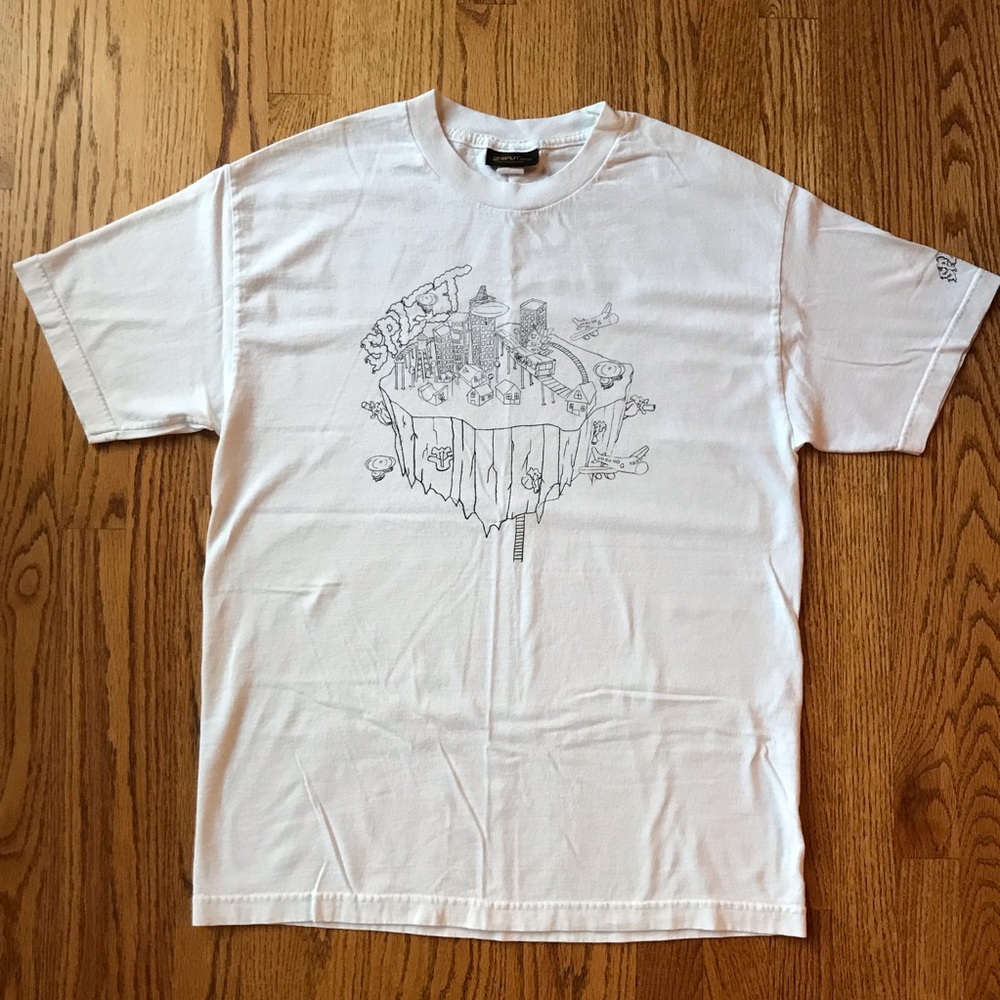 Vintage Split Skateboarding Men’s Graphic Tee Shirt